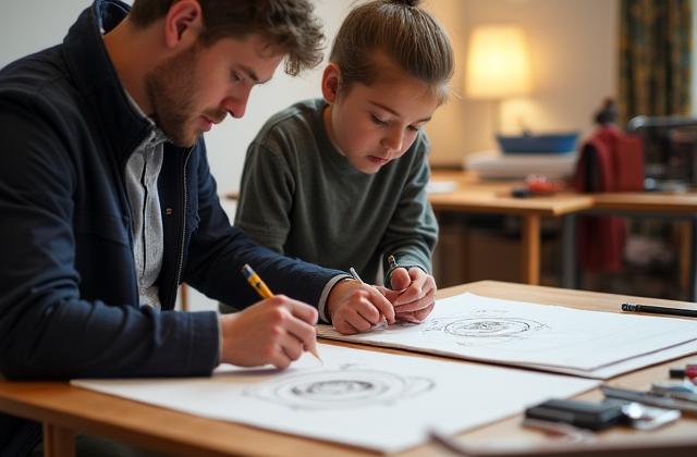 Instructor demonstrating classical drawing technique at PrimeDraw Ireland Dublin studio